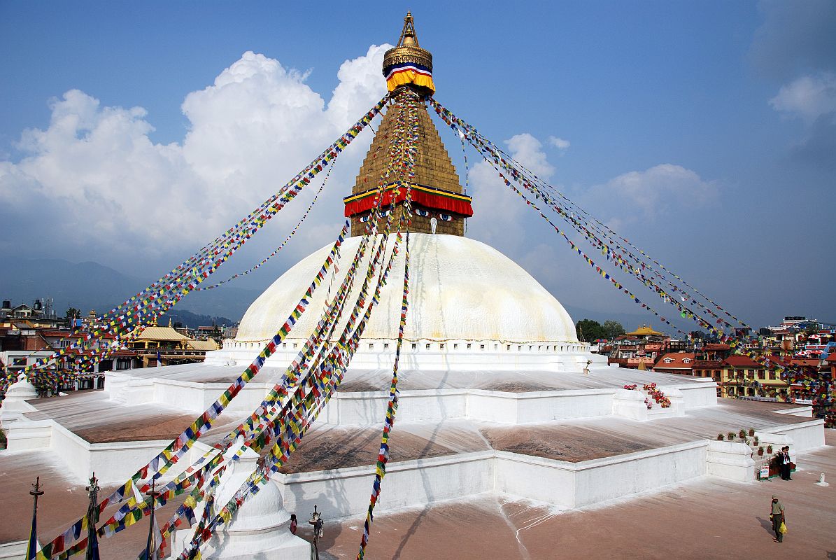 Kathmandu Boudhanath 10-5 Boudhanath Stupa From Above Just Left Of Entrance 